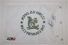 Matthew Fitzpatrick Signed 2022 US Open at The Country Club Flag JSA #AH61379