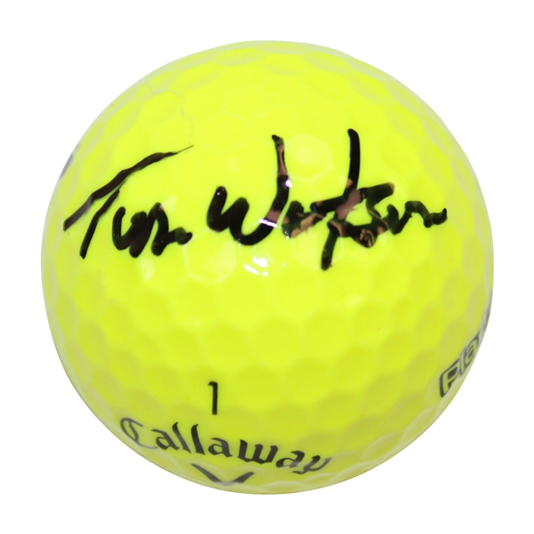 Tom Watson Signed Callaway PlayYellow 1 Golf Ball #AH61386