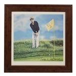 Tom Watson Signed US Open at Pebble Beach 17th Chip Ltd Ed Print 25/250 - Framed JSA ALOA