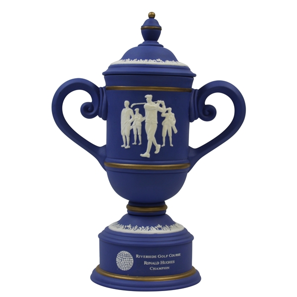 Riverside Golf Course Blue Trophy with Lid