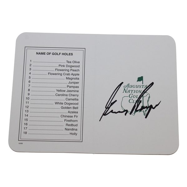 Gary Player Signed Augusta National Golf Club Scorecard JSA ALOA