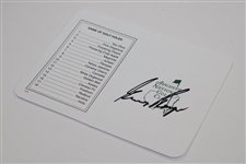 Gary Player Signed Augusta National Golf Club Scorecard JSA ALOA