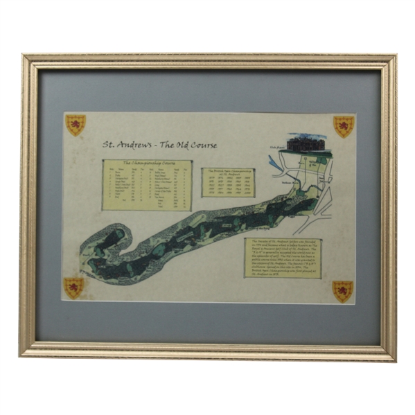 St. Andrews The Old Course Undated Print - Framed
