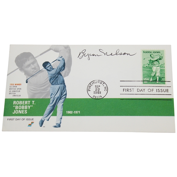 Byron Nelson Signed 1981 Bobby Jones FDC JSA ALOA