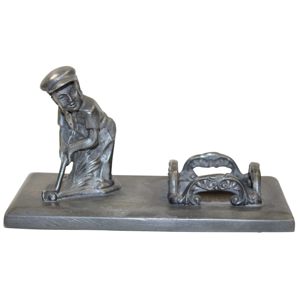 Golfer Putting by Britannia Silver Co. Desk Set