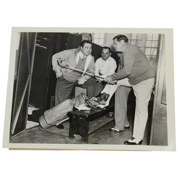 Babe Ruth Pre Golf Match This Is My Grip, Monty Wire Photo w/John Montague - International News Stamp