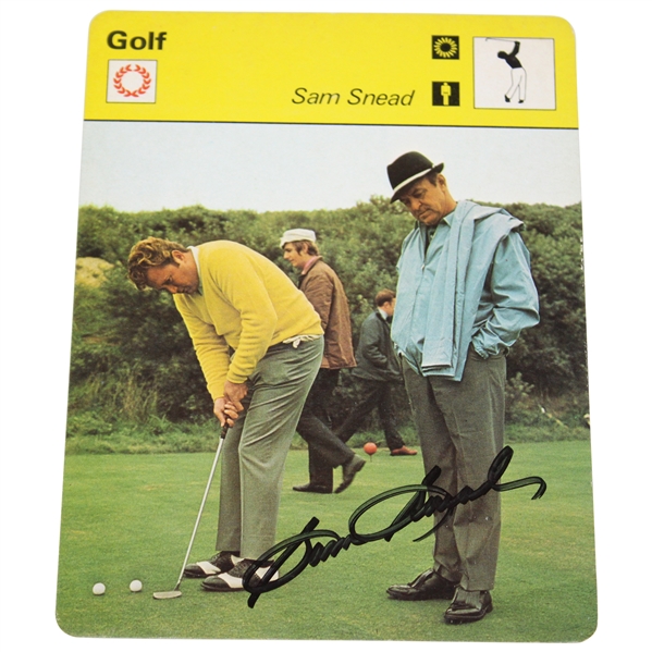 Sam Snead Signed 1978 Golf Sportscaster Card JSA ALOA
