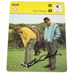 Sam Snead Signed 1978 Golf Sportscaster Card JSA ALOA