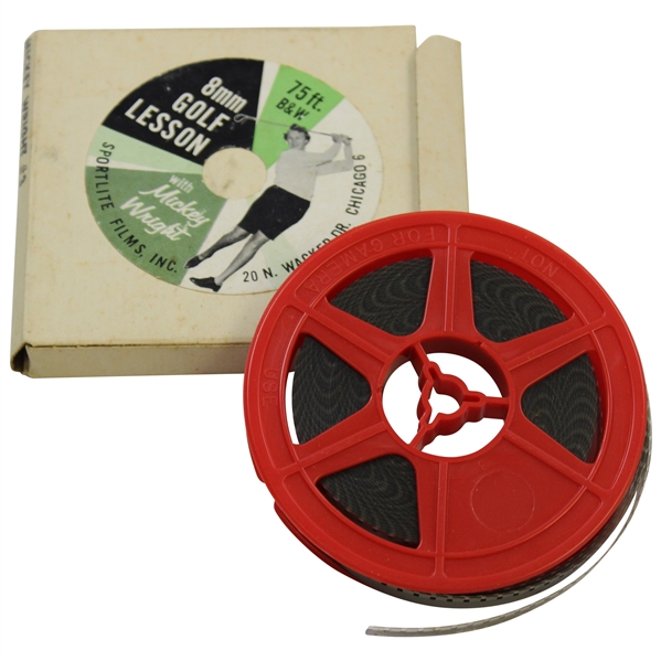 Mickey Wright 8mm Golf Lesson B&W Reel by Sportlite Films, Inc. in Original Box