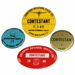 Four (4) 1960s Contestant Badges - Colonial, Portland, Thunderbird & Tucson 