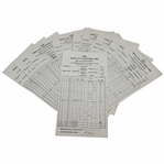 Ten (10) 1983 Silk Cut Masters Pro-Am Used Official Scorecards - Gallacher, OConnor & others