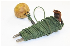 Vintage Golf Ball Practice Tool - Ball with String Connected to Stake