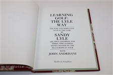 Deluxe Leather Bound Author's Edition 1986 'Learning Golf: The Lyle Way' Book by Sandy Lyle