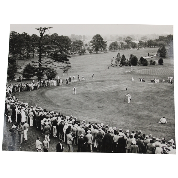 Wire Photo Paul Runyan And Bobby Cruickshank 18th Green 1936 US Open - Balustrol