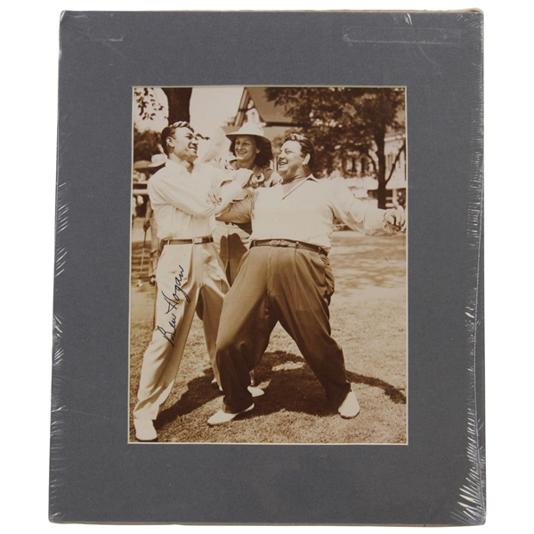 Ben Hogan Signed Matted Photo of Ben Hogan Fooling Around w/Babe & George Zaharias w/JSA