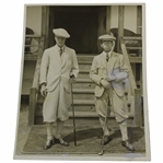 1922 Press Photograph The Prince Of Wales & The Crown Prince Hirohito Of Japan Tokyo Golf Club