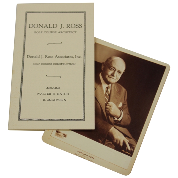 Photo of Donald Ross & Seldom Seen 1930 Booklet Showing Prominent Golf Courses Designed By Ross