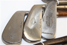 Eleven (11) Various Wood Shaft Irons & Putters