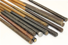 Eleven (11) Various Wood Shaft Irons & Putters
