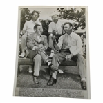 Bobby Jones, Jimmy Demaret, Byron Nelson & Ben Hogan 1946 Wire Photo - April 5th