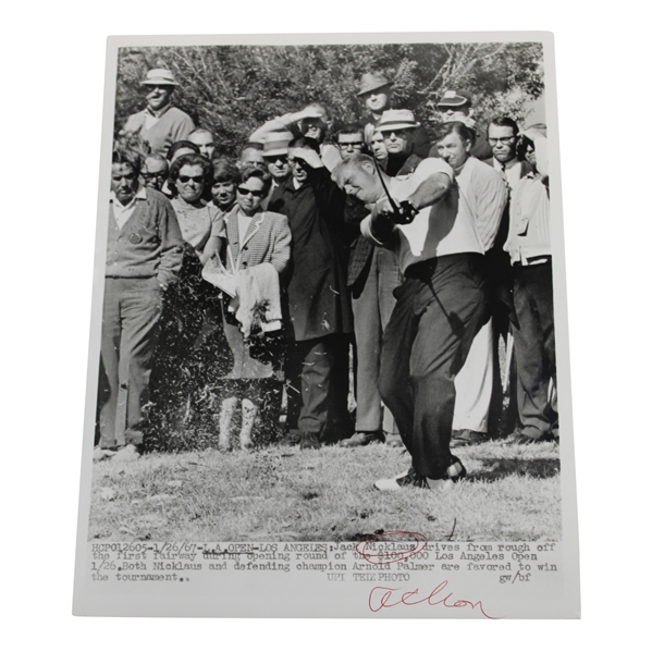 Jack Nicklaus 1967 Hitting Out Of The Rough at LA Open Action Press Photo - January 26th