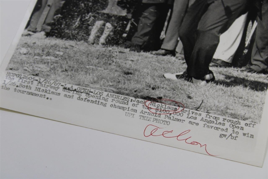 Jack Nicklaus 1967 Hitting Out Of The Rough at LA Open Action Press Photo - January 26th