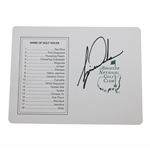 Tiger Woods Signed Augusta National Golf Club Scorecard FULL JSA #Y96717