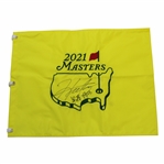 Hideki Matsuyama & Caddy Shota Hayafuji Signed 2021 Masters Embroidered Flag JSA ALOA