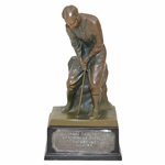 Hillcrest Country Club Approaching & Putting Contest 1935 Winner Trophy with Bobby Jones Likeness