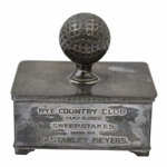 1928 Rye Country Club Sweepstakes Silver Box Won by C. Stanley Meyers