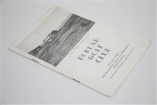 1932 Scottish Professional Golf Tournament at Forfar Golf Club Program/Booklet
