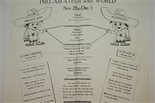 First International Over-50 Pro-Amateur in the World Bulletin - Mexico City - Rod Munday Collection