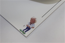 Arnold Palmer, Curtis Strange, and Greg Norman caricature notepads