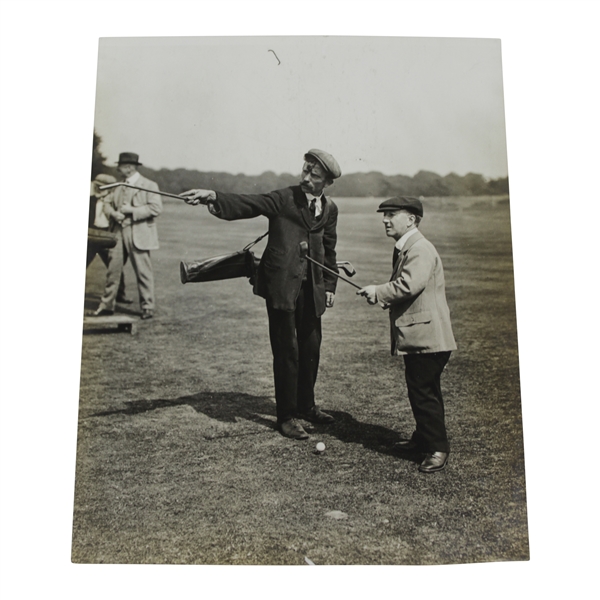 Little Tich & Harry Lauder Play Golf at Richmond Daily Mirror Press Pointing Photo - Victor Forbin Collection