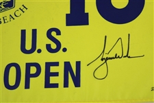 Tiger Woods Signed Ltd Ed 2000 US Open at Pebble Beach Flag #228/500 UDA #BAM07754