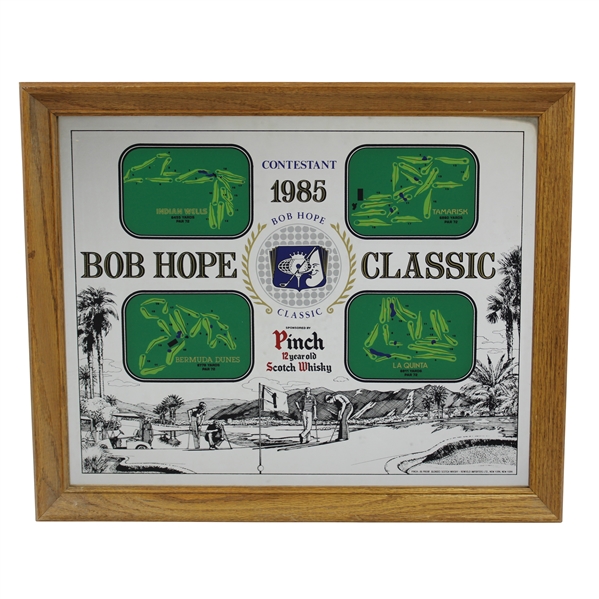 1985 Bob Hope Classic Pinch Scotch Whisky Mirror Contestant Gift