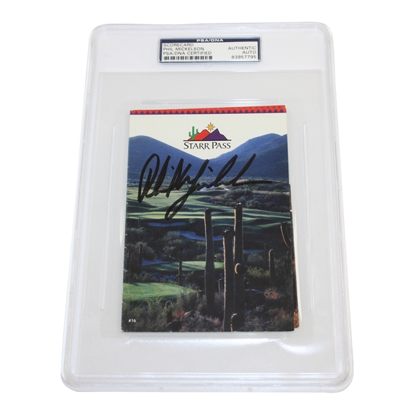Phil Mickelson Signed Starr Pass Scorecard - Site of 1st PGA Win Northern Telecom Open PSA/DNA #83957795