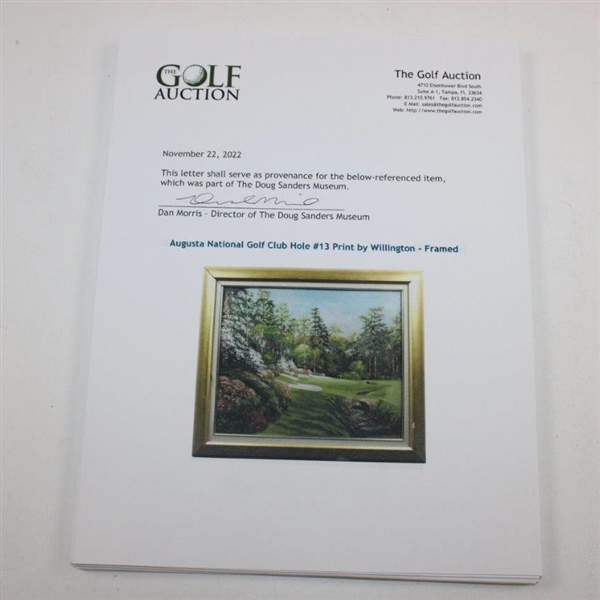 Augusta National Golf Club Hole #13 Print by Willington - Framed