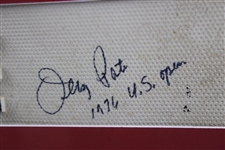 Champion Jerry Pate Signed 1976 US Open at Atlanta Athletic Club Used Standard Bearer Sign - Framed JSA ALOA