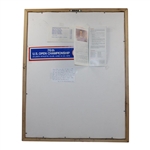 Champion Jerry Pate Signed 1976 US Open at Atlanta Athletic Club Used Standard Bearer Sign - Framed JSA ALOA