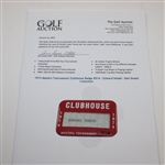 1974 Masters Tournament Clubhouse Badge #514 - Edward Snead - Sam Snead Collection