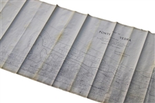 c. 1930's Ocean Course at Ponte Vedra Inn & Club Antique Map - 13 Feet Long!