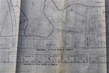 c. 1930's Ocean Course at Ponte Vedra Inn & Club Antique Map - 13 Feet Long!