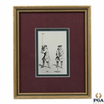 Golfers Kolf Illustration Print - Framed