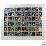 1980 Top 60 Money Winners Uncut Card Sheet - Matted