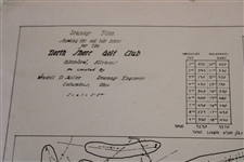 Early 1930's North Shore Golf Club of Glenview, Ill. Drainage Plan - Wendell Miller Collection