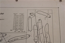 Early 1930's North Shore Golf Club of Glenview, Ill. Drainage Plan - Wendell Miller Collection