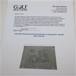 Early 1930's North Shore Golf Club of Glenview, Ill. Drainage Plan - Wendell Miller Collection