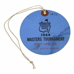 1964 Masters Tournament Friday Ticket #3421 with Original String