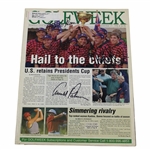 Arnold Palmer’s Personal 1996 Presidents Cup Golf Week Magazine Signed JSA ALOA